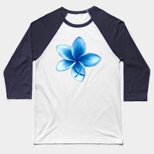 Blue flower with Heart Awareness Ribbon on one petal. Baseball T-Shirt